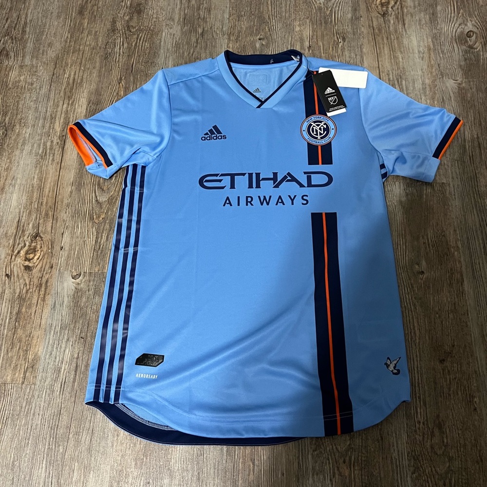 Adidas New York City Soccer Jersey, Mens size L, (New) Authentic Player version